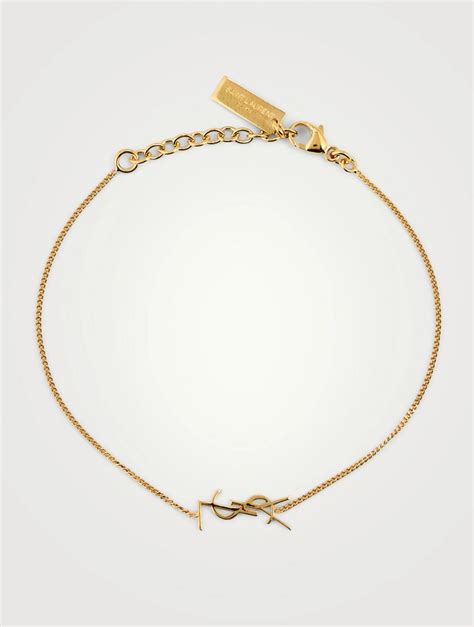 ysl skeleton chain|YSL saint laurent bracelets.